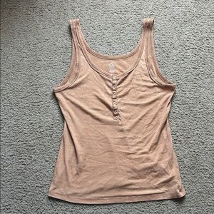 Aerie Real Soft Snap Front Ribbed Tank Top